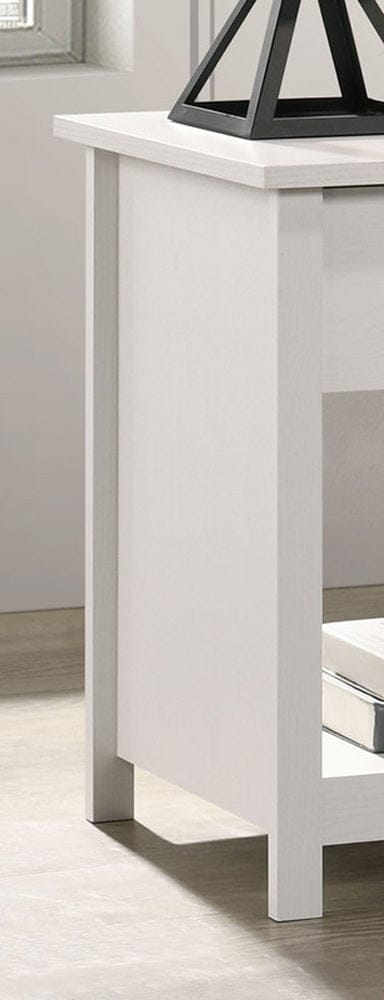 Lilola Home - Celeste 20"W White 1-Drawer Nightstand Bedside Table - 58903NS view 3