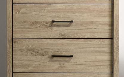 Lilola Home - Celeste 32"W Light Oak Finish 4-Drawer Chest with Black Handles - 58904CH view 5