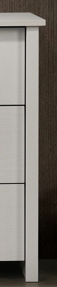 Lilola Home - Celeste 57"W White 6-Drawer Dresser with Silver Handles - 58903DR view 3