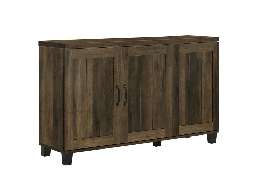 Lilola Home - Corby 45inW Dark Dusty Oak Finish 3-Door Shoe Cabinet-97009DK veiw 1