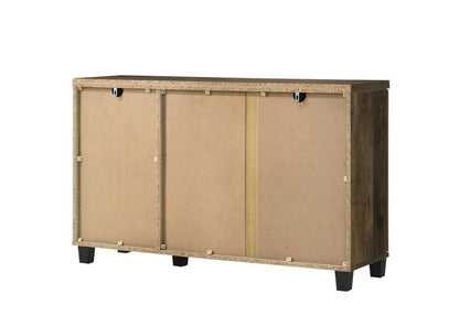 Lilola Home - Corby 45inW Dark Dusty Oak Finish 3-Door Shoe Cabinet-97009DK veiw 3