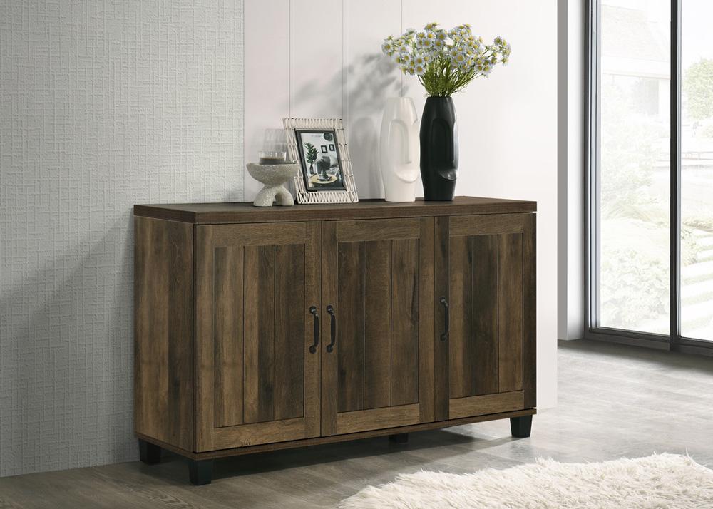 Lilola Home - Corby 45inW Dark Dusty Oak Finish 3-Door Shoe Cabinet-97009DK veiw 5