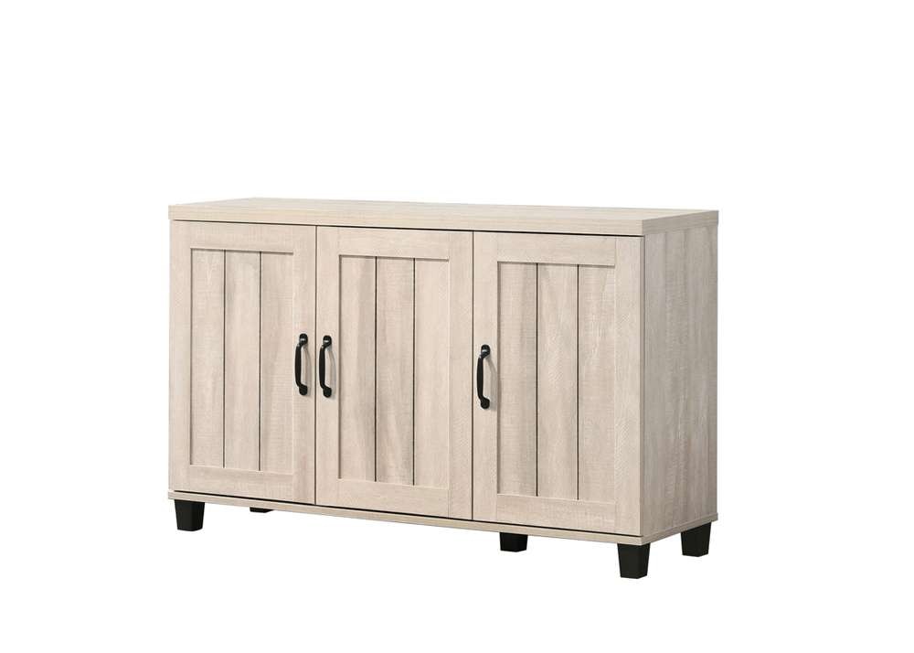 Lilola Home Corby Dusty Gray Oak Finish 3-Door Shoe Cabinet - 97009 veiw 2