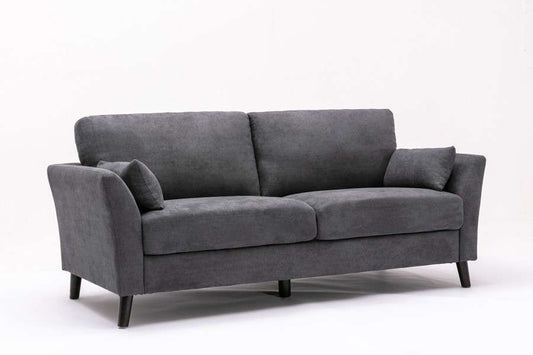 Lilola Home - Damian Gray Velvet Fabric Sofa - 89728-S veiw 1