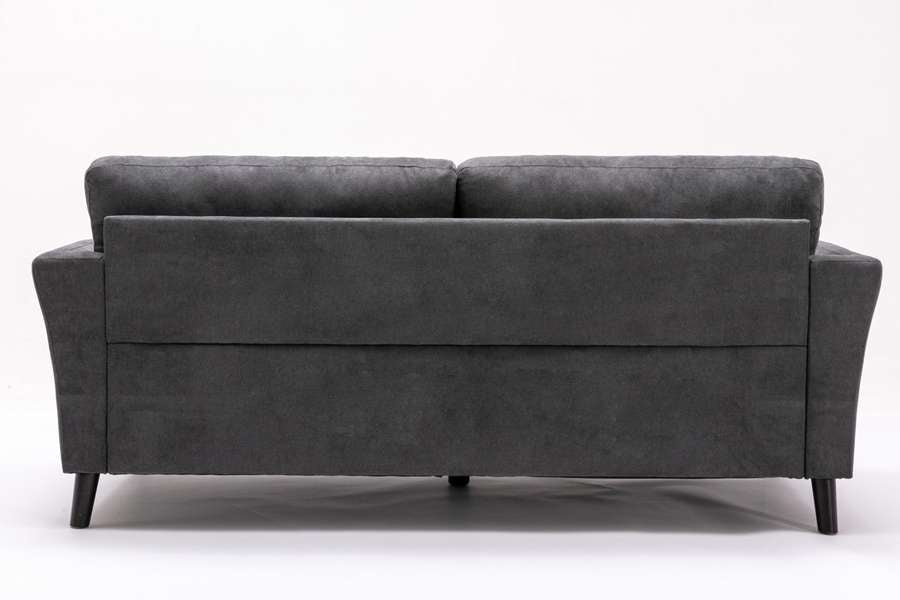 Lilola Home - Damian Gray Velvet Fabric Sofa - 89728-S veiw 2