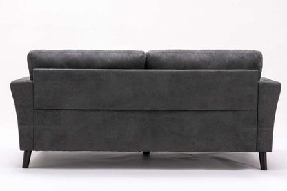 Lilola Home - Damian Gray Velvet Fabric Sofa - 89728-S veiw 2
