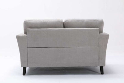 Lilola Home - Damian Light Gray Velvet Fabric Loveseat - 89728LG-L veiw 2