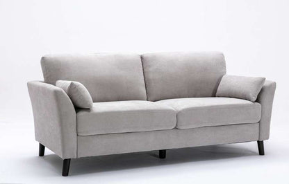 Lilola Home - Damian Light Gray Velvet Fabric Sofa - 89728LG-S veiw 1