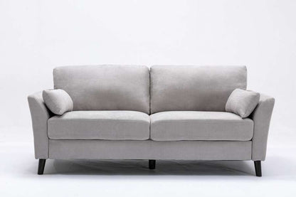 Lilola Home - Damian Light Gray Velvet Fabric Sofa - 89728LG-S veiw 3