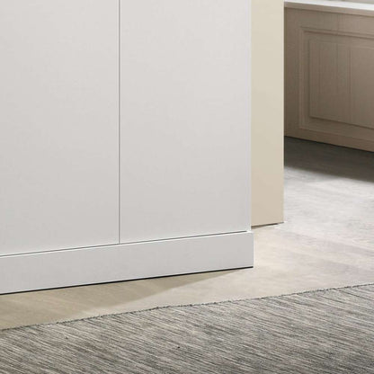Lilola Home - Declan White 3-Door Wardrobe Cabinet Armoire with Storage Shelves and Hanging Rod - 96006 veiw 5