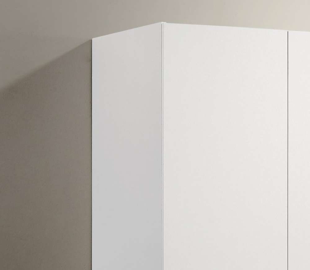 Lilola Home - Declan White 3-Door Wardrobe Cabinet Armoire with Storage Shelves and Hanging Rod - 96006 veiw 6