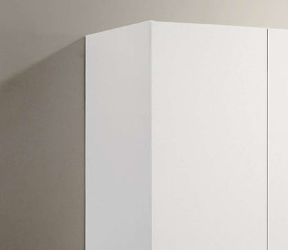 Lilola Home - Declan White 3-Door Wardrobe Cabinet Armoire with Storage Shelves and Hanging Rod - 96006 veiw 6
