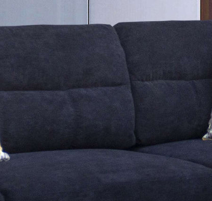 Lilola Home - Diego Black Fabric Sectional Sofa with Right Facing Chaise, Storage Ottoman, and 2 Accent Pillows - 83001 veiw 4