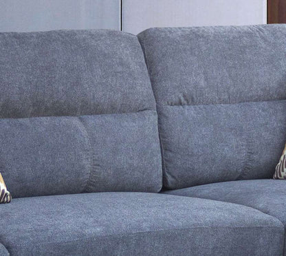 Lilola Home - Diego Gray Fabric Sectional Sofa with Right Facing Chaise, Storage Ottoman, and 2 Accent Pillows - 83000 veiw 4