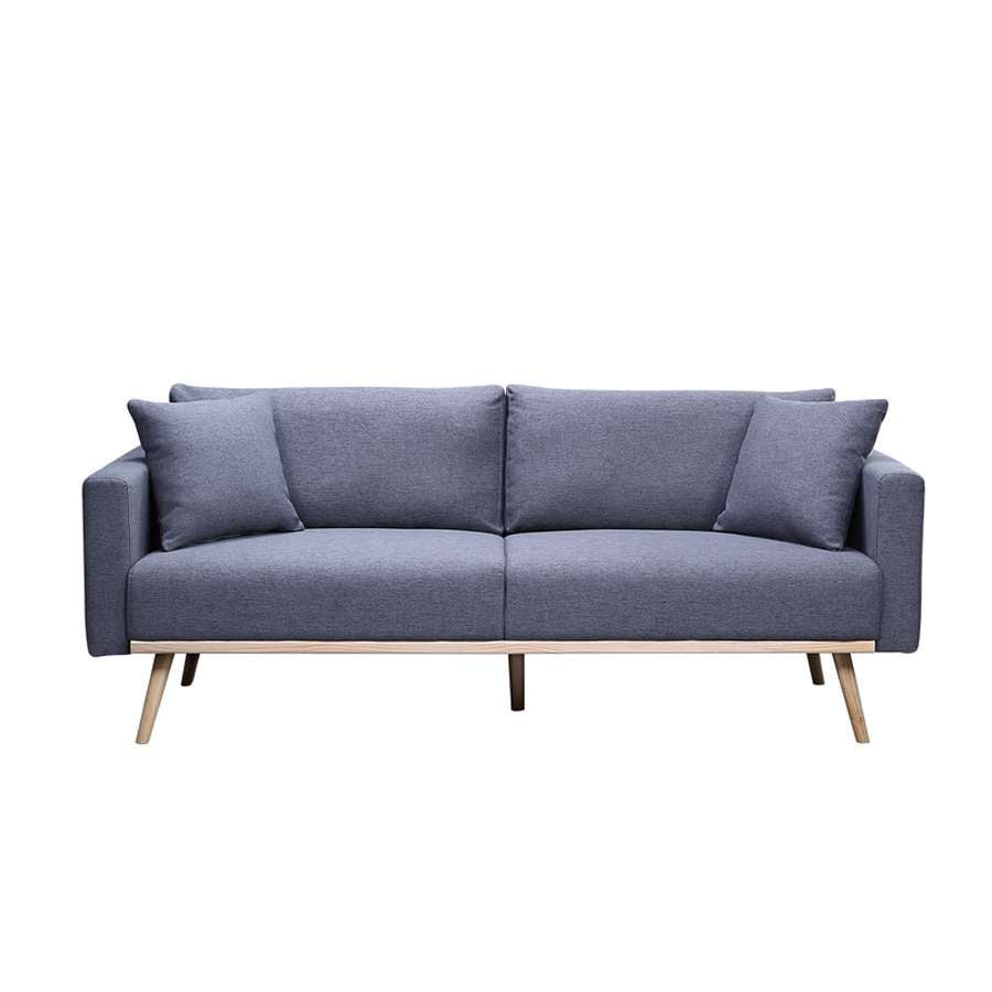 Lilola Home - Easton Dark Gray Linen Fabric Sofa with USB Charging Ports Pockets & Pillows - 81370-S veiw 4