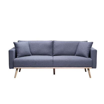Lilola Home - Easton Dark Gray Linen Fabric Sofa with USB Charging Ports Pockets & Pillows - 81370-S veiw 4