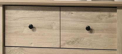 Lilola Home - Elara 32"W Light Oak Finish 4-Drawer Chest with Black Handles - 58906CH view 5