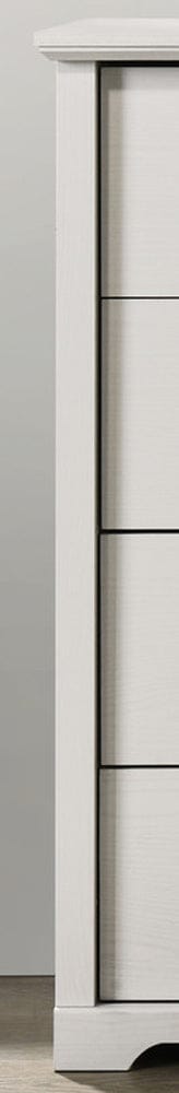 Lilola Home - Elara 32"W White 4-Drawer Chest with Black Handles - 58905CH view 3