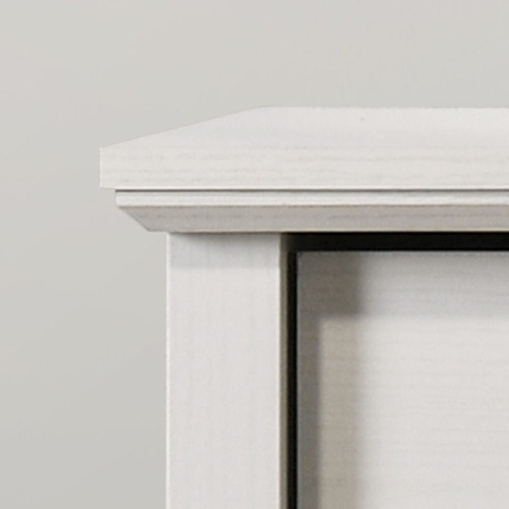 Lilola Home - Elara 32"W White 4-Drawer Chest with Black Handles - 58905CH view 4