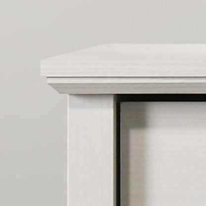 Lilola Home - Elara 32"W White 4-Drawer Chest with Black Handles - 58905CH view 4