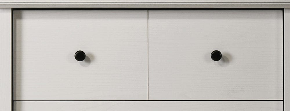 Lilola Home - Elara 32"W White 4-Drawer Chest with Black Handles - 58905CH view 5