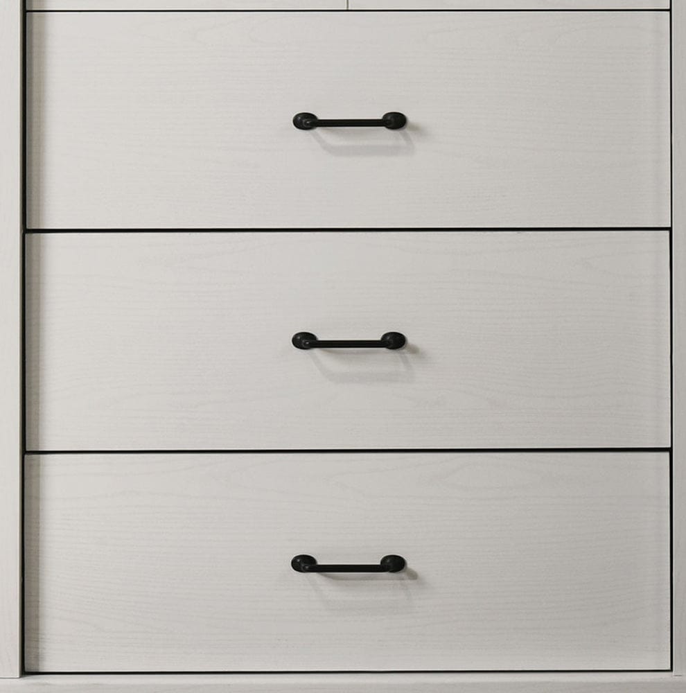 Lilola Home - Elara 32"W White 4-Drawer Chest with Black Handles - 58905CH view 6