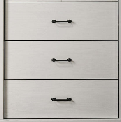 Lilola Home - Elara 32"W White 4-Drawer Chest with Black Handles - 58905CH view 6