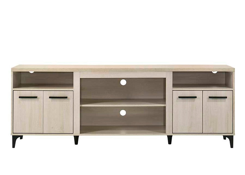 Lilola Home - Evander 70inW Oak Finish 4-Door TV Stand-97033 veiw 1