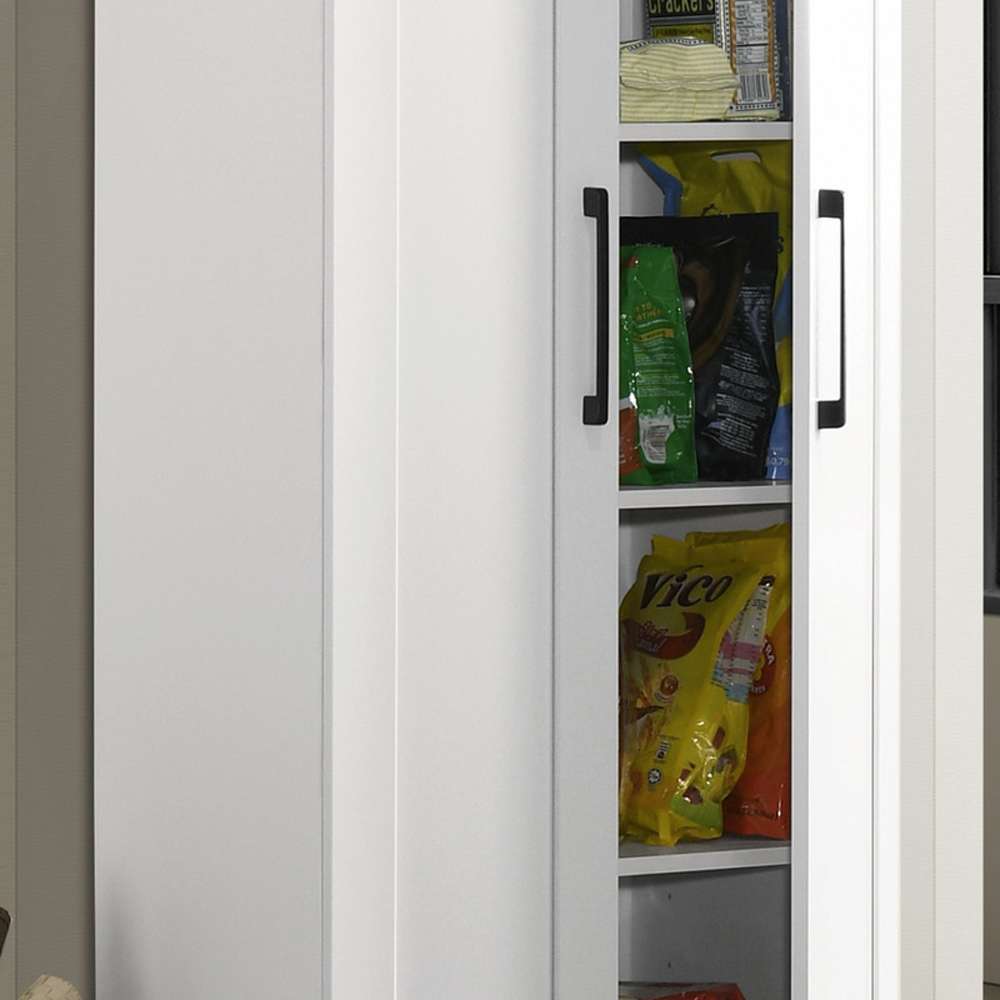 Lilola Home - Evelyn White Sleek Storage Cabinet with Framed Panel Design  - 96002 veiw 4