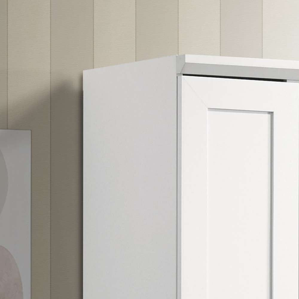 Lilola Home - Evelyn White Sleek Storage Cabinet with Framed Panel Design  - 96002 veiw 6
