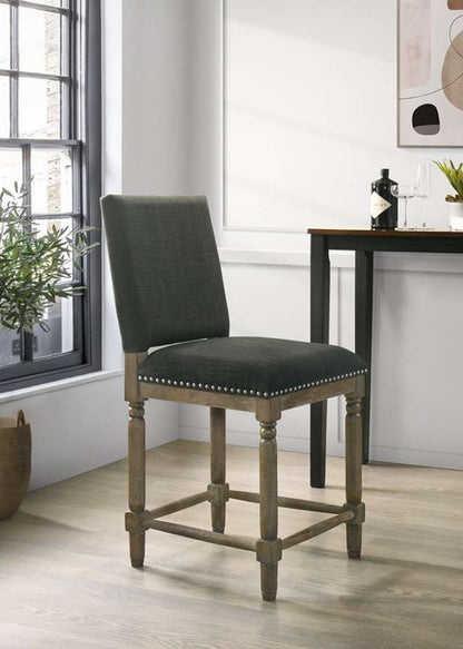 Lilola Home - Everton - Gray Fabric Counter Height Chair with Nailhead Trim - 30517 veiw 1