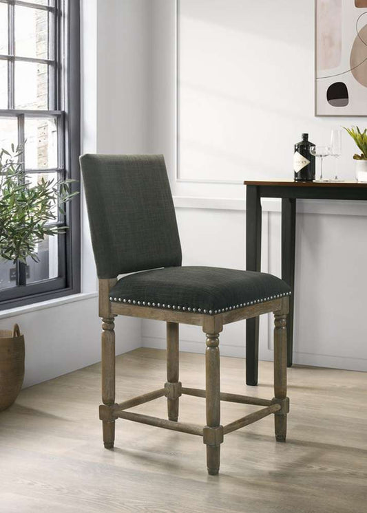 Lilola Home - Everton - Gray Fabric Counter Height Chair with Nailhead Trim - 30517 veiw 1