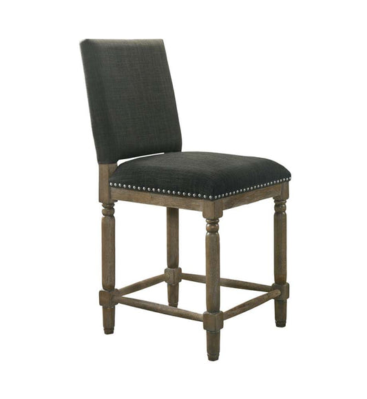 Lilola Home - Everton - Gray Fabric Counter Height Chair with Nailhead Trim - 30517 veiw 2