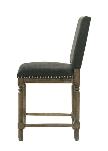 Lilola Home - Everton - Gray Fabric Counter Height Chair with Nailhead Trim - 30517 veiw 4
