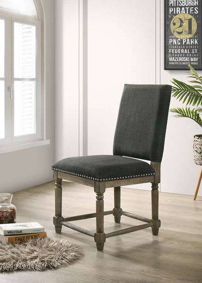 Lilola Home - Everton - Gray Fabric Dining Chair with Nailhead Trim (Set of 2) - 30518 veiw 1