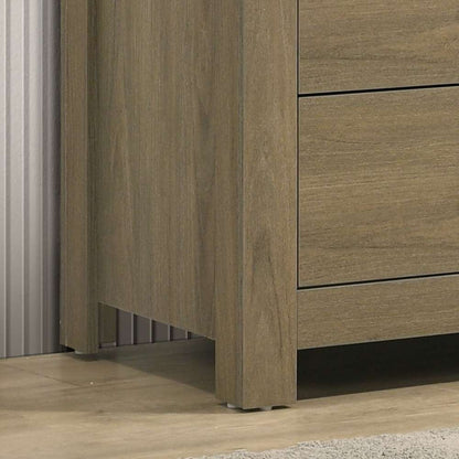 Lilola Home Finn Coffee Gray Oak Finish Dresser with 6 Drawers and Black Handles - 58900DR veiw 3