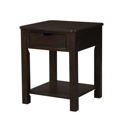 Lilola Home - Flora Dark Brown MDF End Table with Drawer - 98007 veiw 6