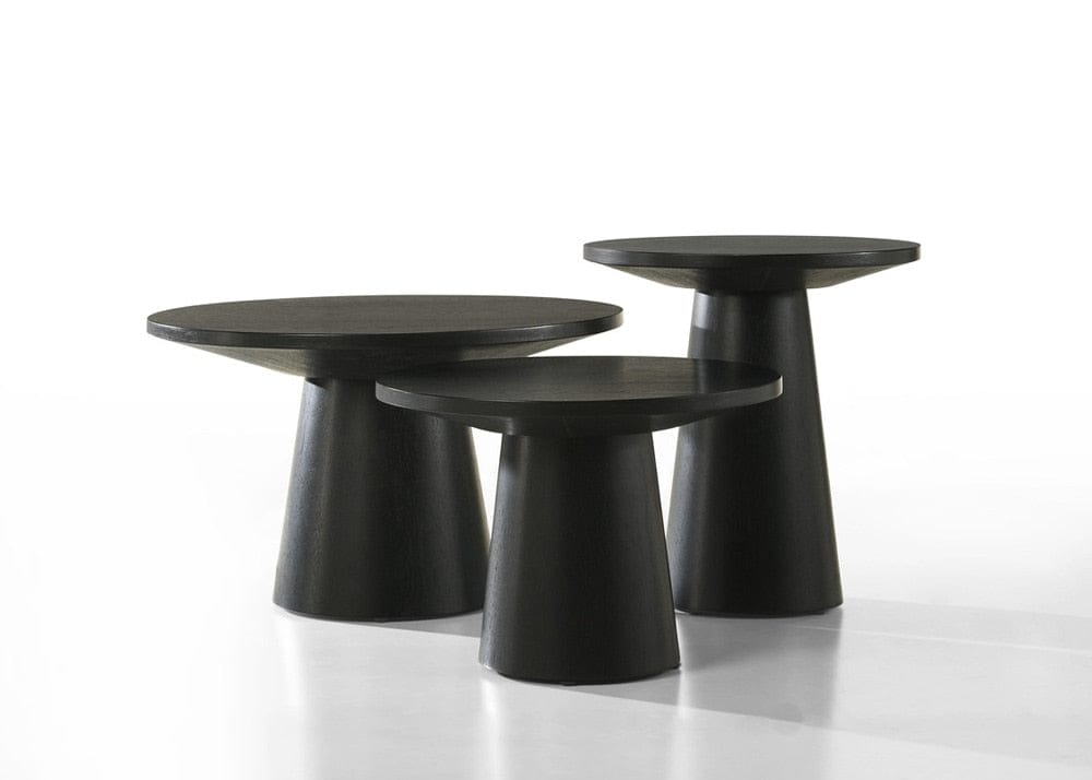 Lilola Home - Grantham Black 3Pc Coffee, End, & Console Occasional Table Set with Pedestal Base - 798044-SET veiw 1