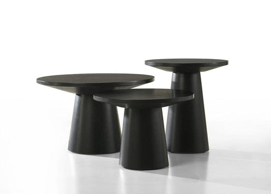 Lilola Home - Grantham Black 3Pc Coffee, End, & Console Occasional Table Set with Pedestal Base - 798044-SET veiw 1