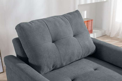 Lilola Home - Hannah Dark Gray Woven Convertible Armchair - 81361 veiw 6