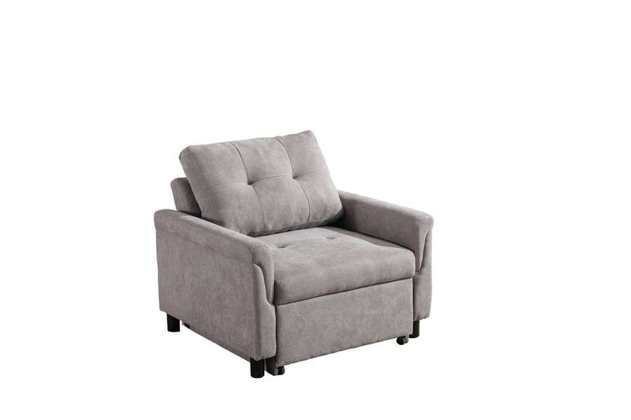 Lilola Home - Hannah Gray Woven Convertible Armchair - 81360 veiw 1
