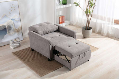 Lilola Home - Hannah Gray Woven Convertible Armchair - 81360 veiw 3