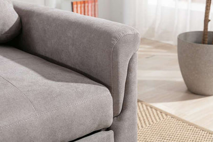 Lilola Home - Hannah Gray Woven Convertible Armchair - 81360 veiw 4
