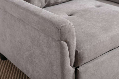 Lilola Home - Hannah Gray Woven Convertible Armchair - 81360 veiw 5