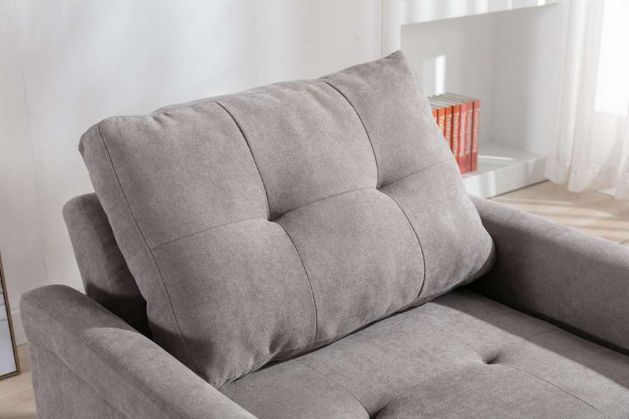 Lilola Home - Hannah Gray Woven Convertible Armchair - 81360 veiw 6