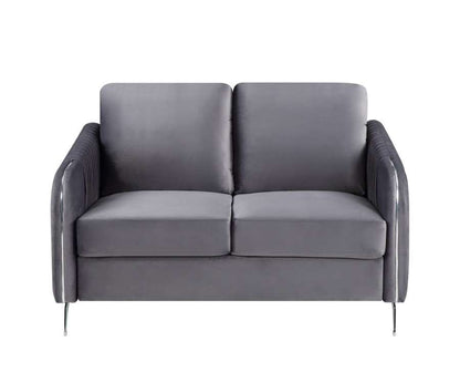 Lilola Home - Hathaway Gray Velvet Modern Chic Loveseat Couch - 89725-L veiw 3