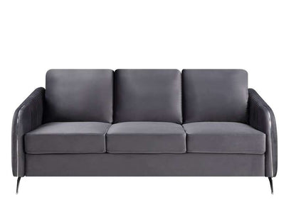 Lilola Home - Hathaway Gray Velvet Modern Chic Sofa Couch - 89725-S veiw 3