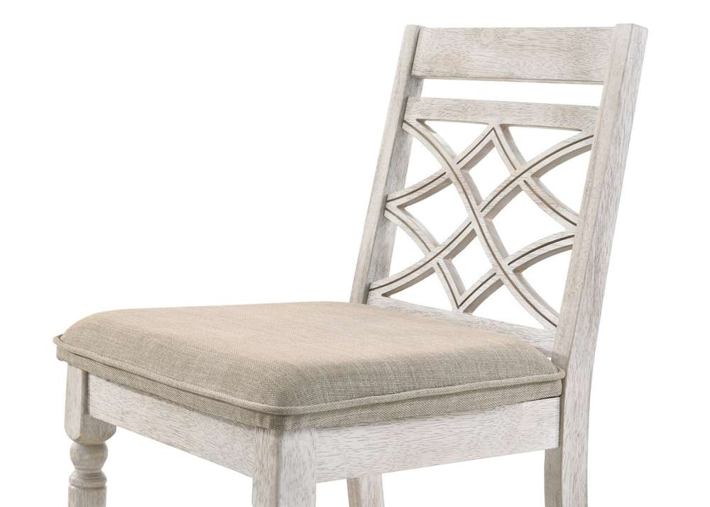 Lilola Home Havanna (Set of 2) Off White 19in Wide Contemporary Fabric Chair with Cushion - 30001-C veiw 6