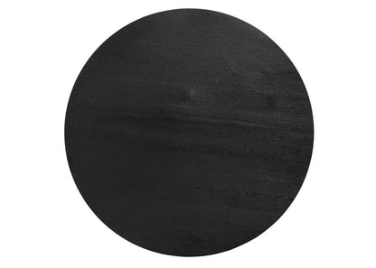 Lilola Home - Haven 59in Round Ebony Black Pedestal Dining Table with Hourglass Base - 30055 veiw 4