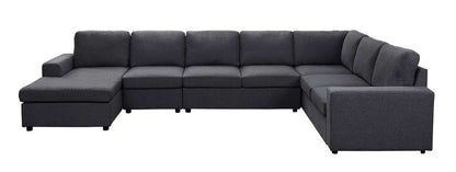 Lilola Home - Hayden Modular Sectional Sofa with Reversible Chaise in Dark Gray Linen - 881801-5 veiw 3